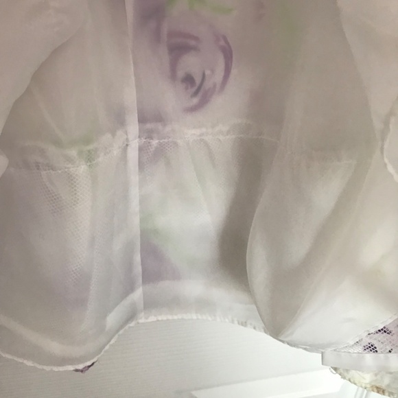Marc & Maddie Floral Dress With Long Sleeve Shrug Girls Size 12 Purple White - Picture 6 of 11